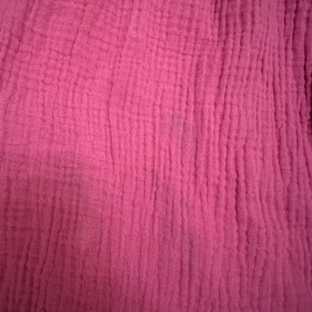BiBi Pink Textured Button-Front Blouse - Picture 6 of 6
